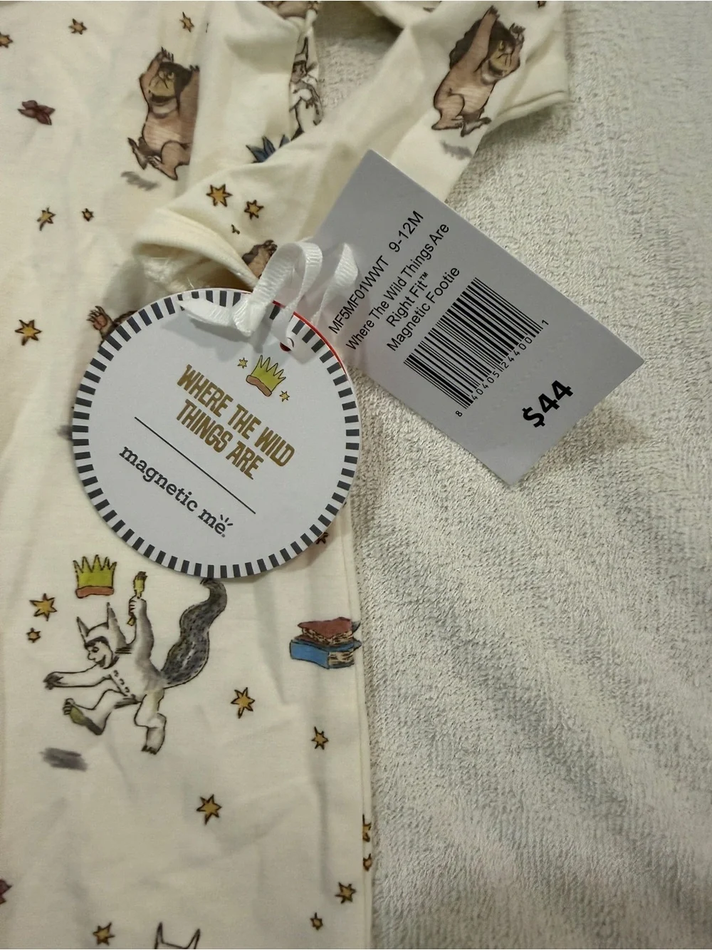 NWT Magnetic Me where the wild things are - 9-12M footed Footies